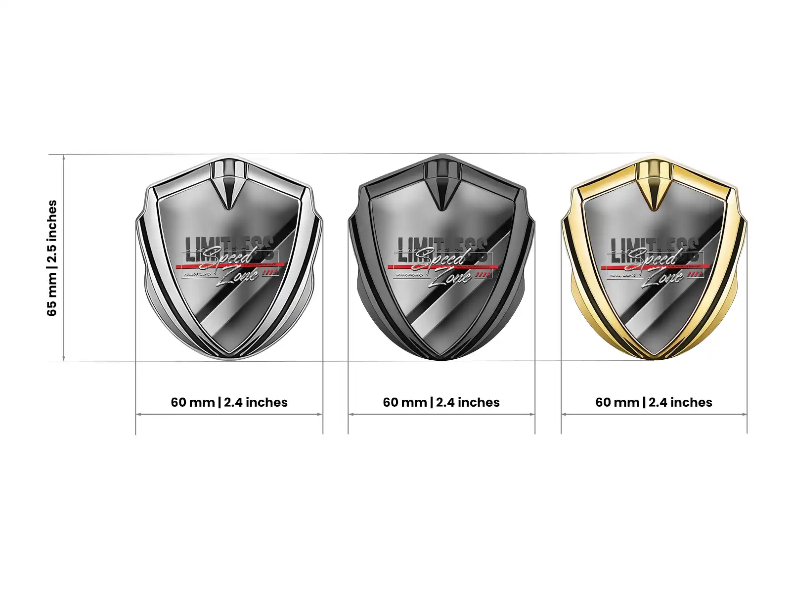 Domed 3d Badge Pro Style Stainless Steel 3D